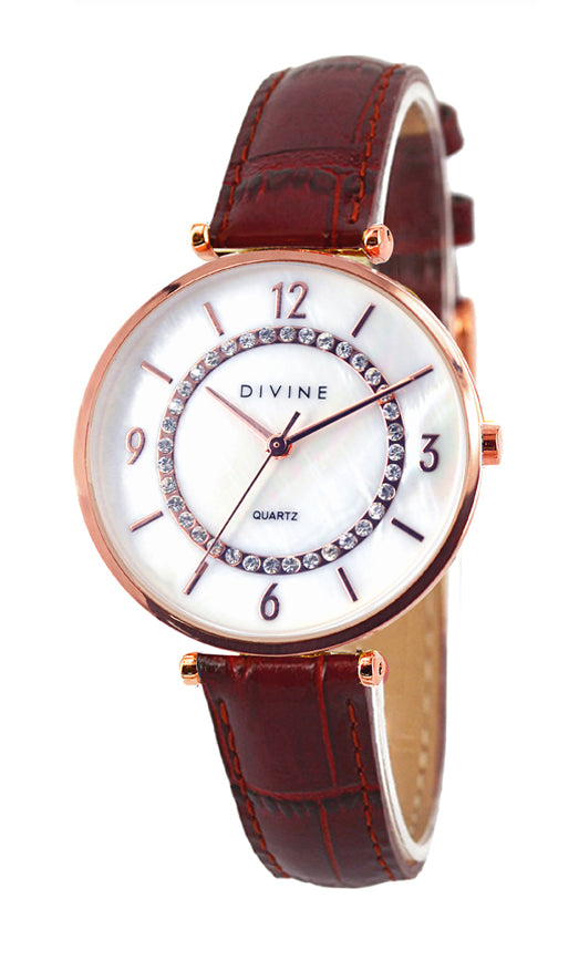 DIVINE Ladies Genuine Colorful Leather Watches